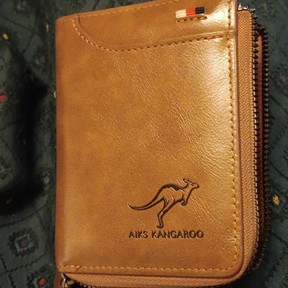 AIKS Brown Leather Wallet